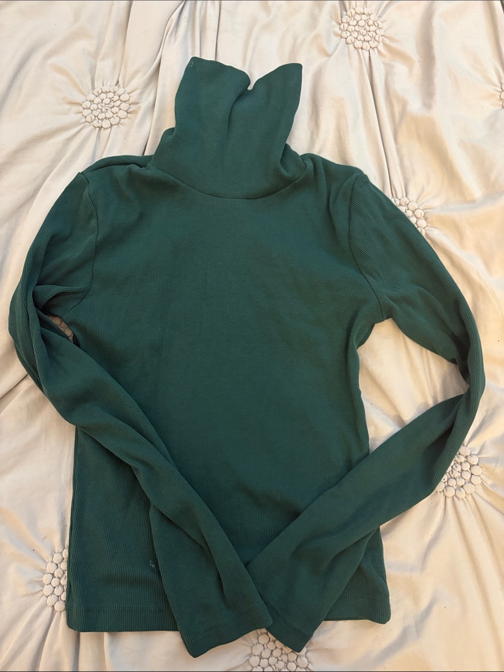 Zara Teal Green Turtleneck Sweater